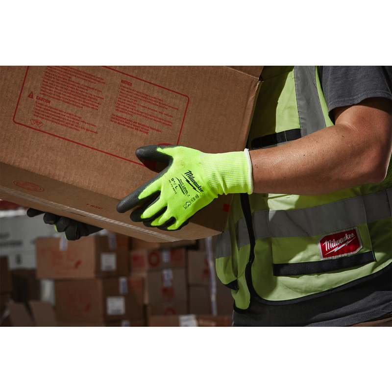 Milwaukee werkhandschoenen Hi-vis 12 paar L/9