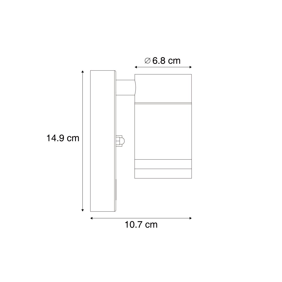 Moderne buiten wandlamp zwart IP44 met schemersensor - Ensam