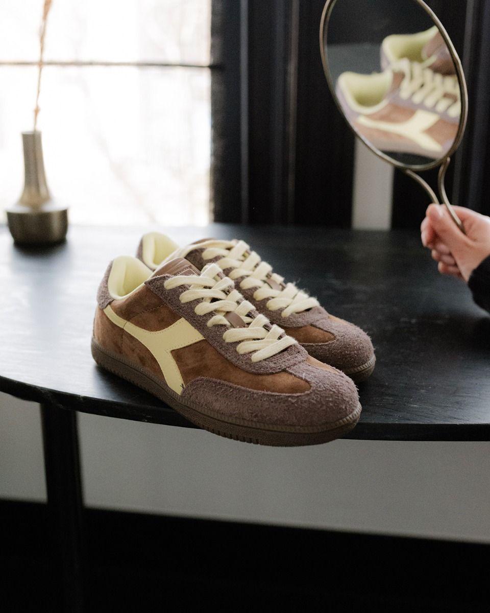 Diadora Sport Trainer Hairy Bruin/Geel Damessneakers