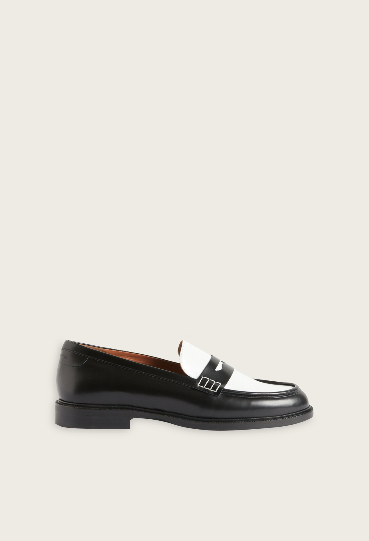 Mocassins cuir bicolore