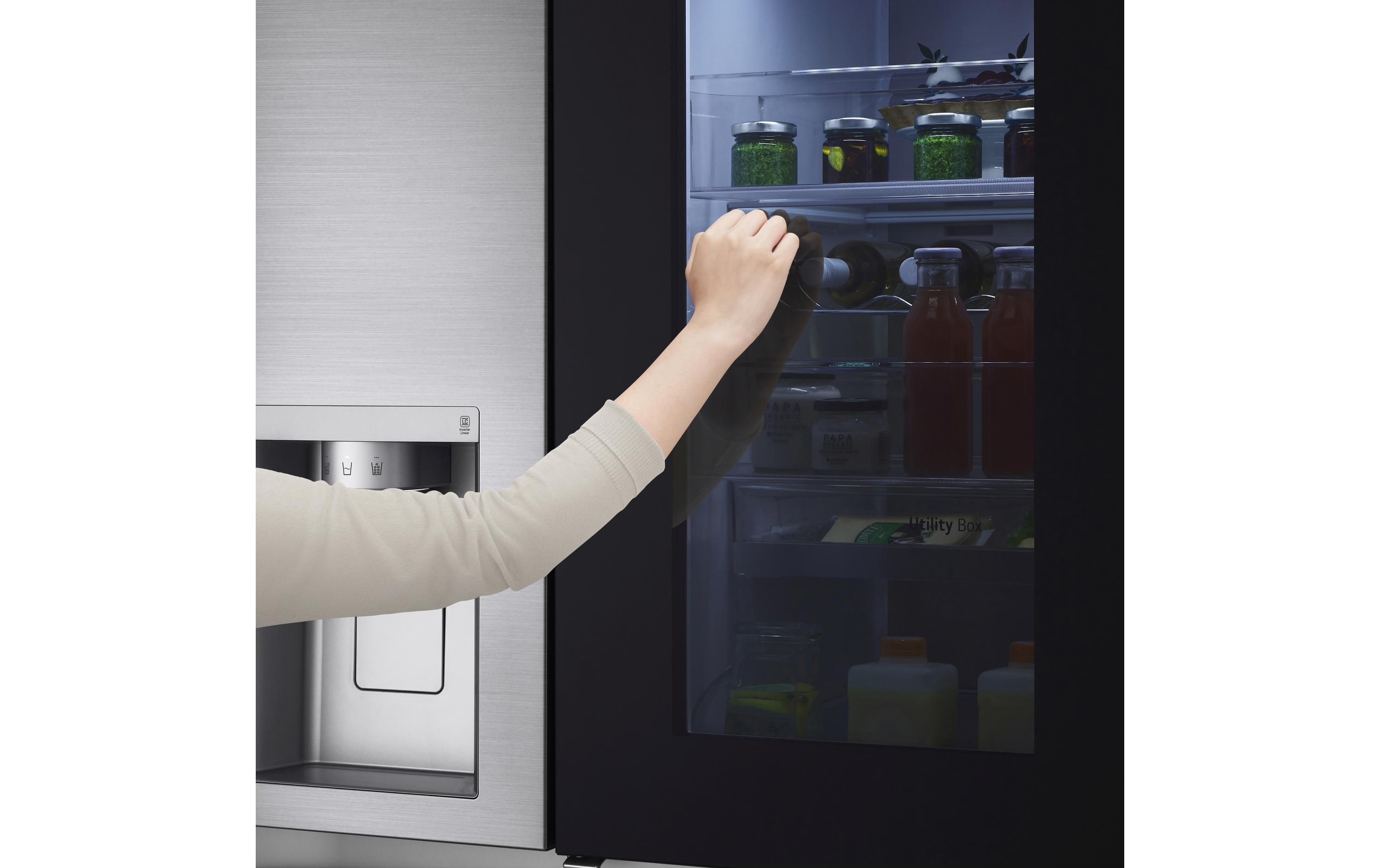 Foodcenter GSXV91PZAE Silber<br>Side by Side Kühl-Gefrier Gerät mit InstaView Door-in-Door