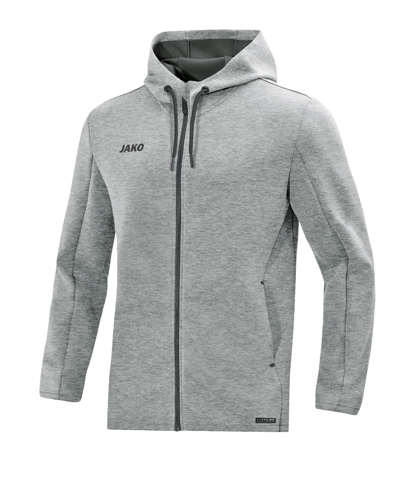JAKO Premium Basic Kapuzenjacke Grau F40