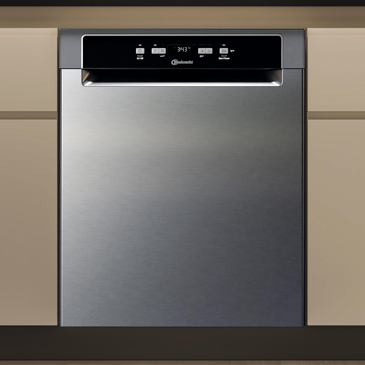 Bauknecht BK4UB14BN7A0X Unterbau-Geschirrspüler/ 60 cm/ActiveDry–automatisches Türöffnungssystem/Startzeitvorwahl/MultiZone–separates Ober- oder Unterkorbspülen/Besteckschublade–flexibel beladbar
