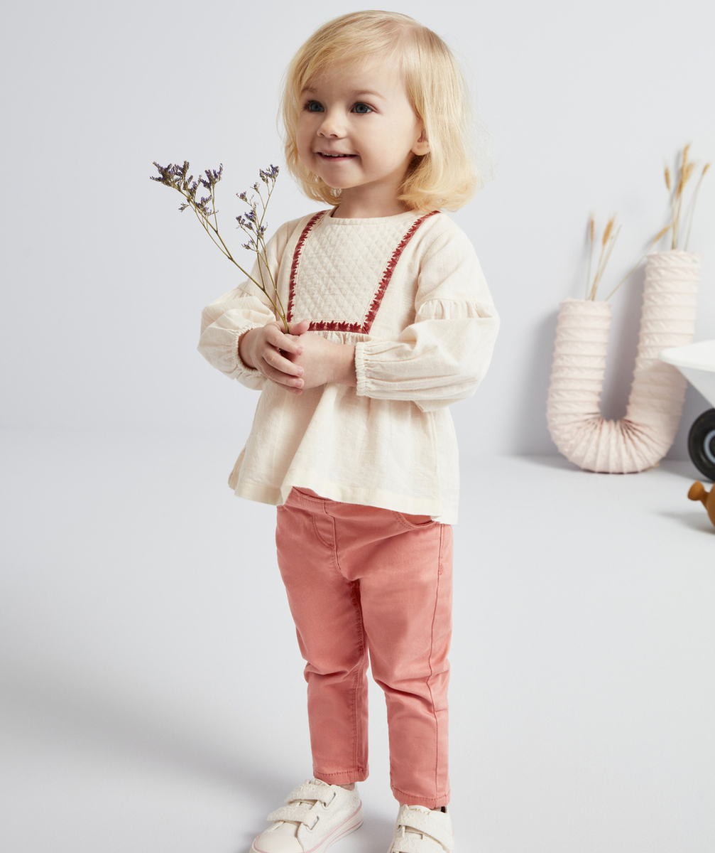 PANTALON TREGGING BÉBÉ FILLE ROSE