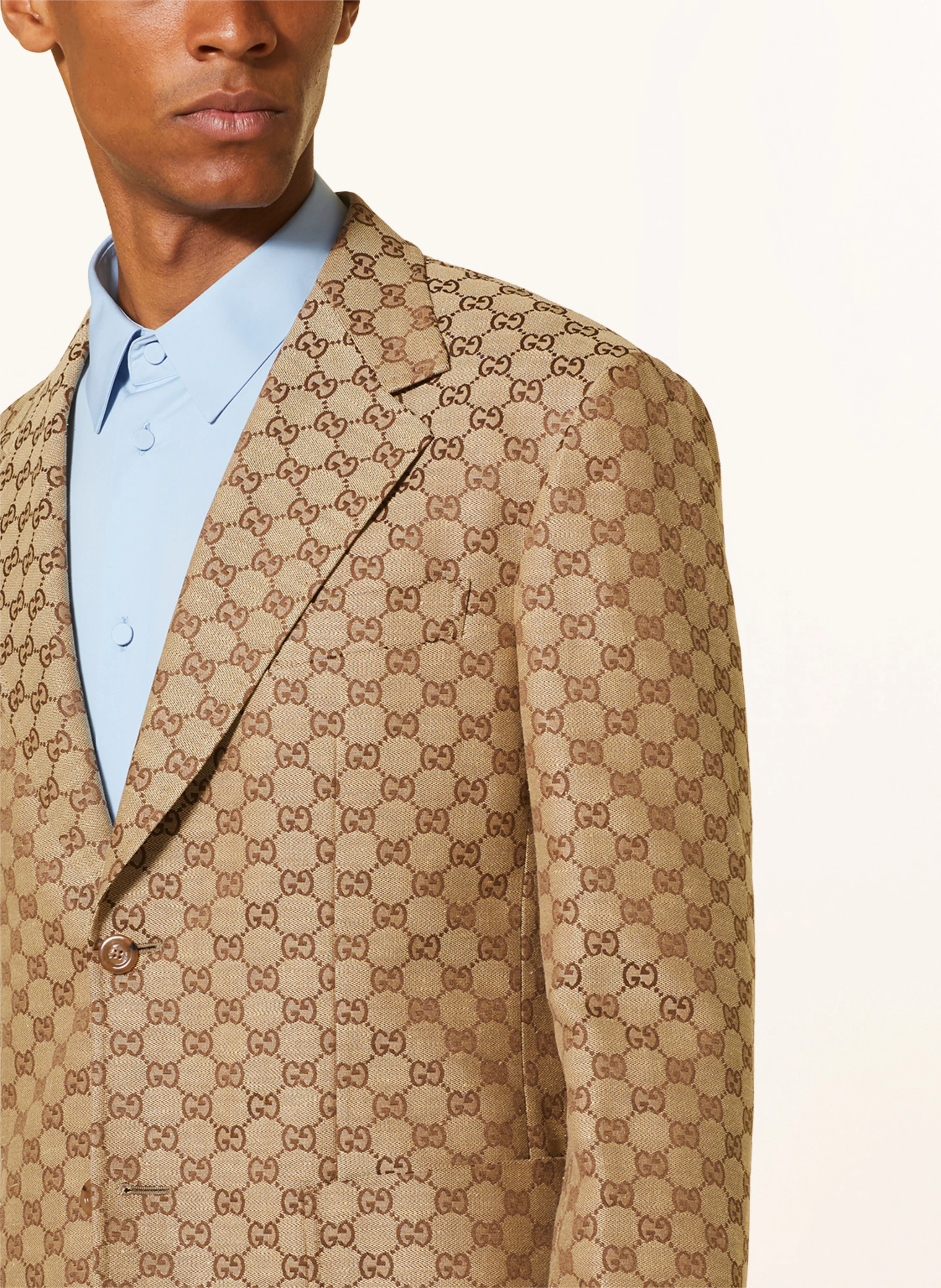 GUCCI Anzugsakko Extra Slim Fit mit Leinen