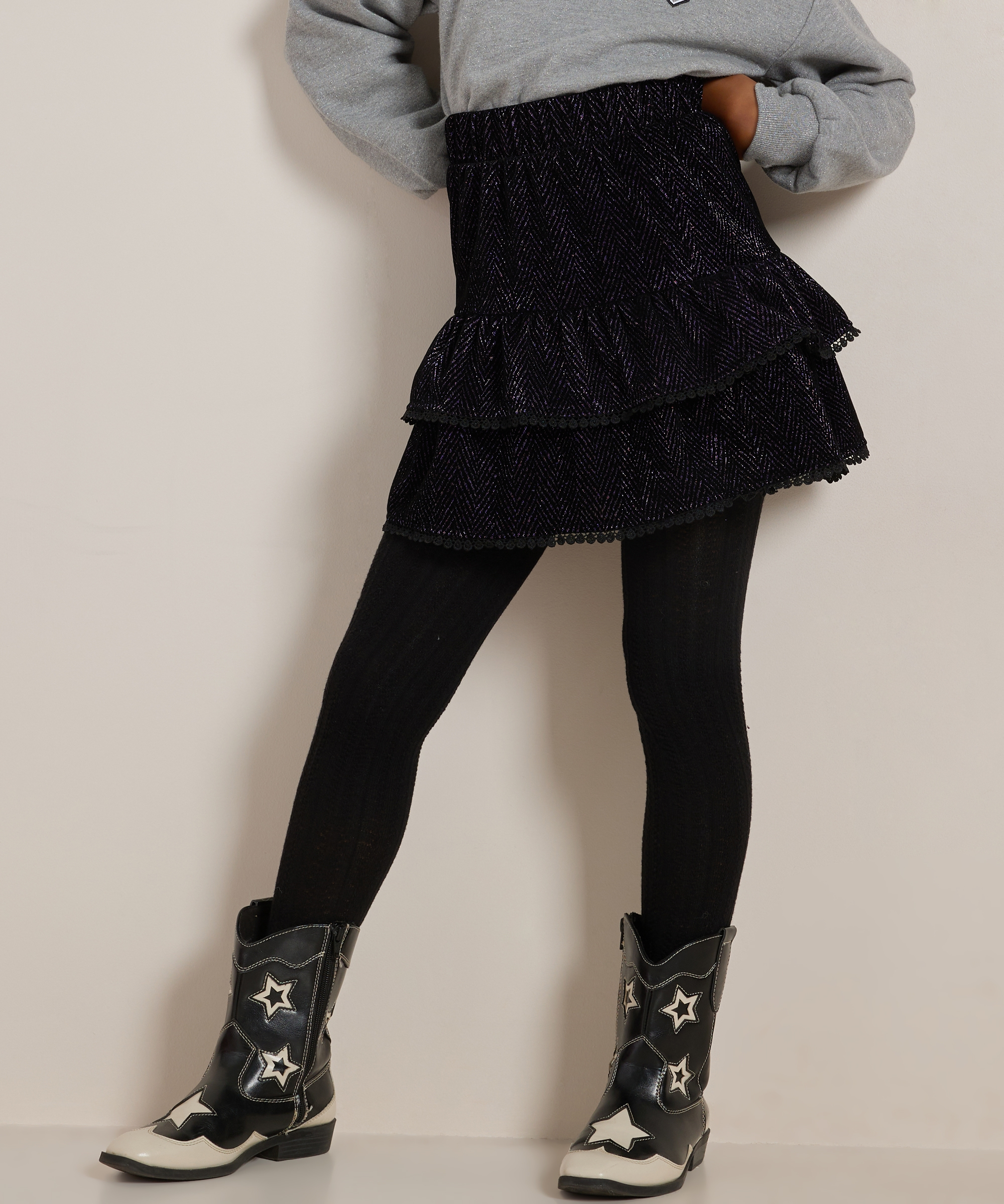 jacquard rok met glitters