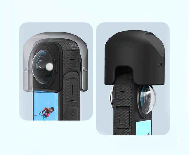 Insta360 X3 Silikon Objektivschutz Objektivkappe Linsensschutz - Schwarz