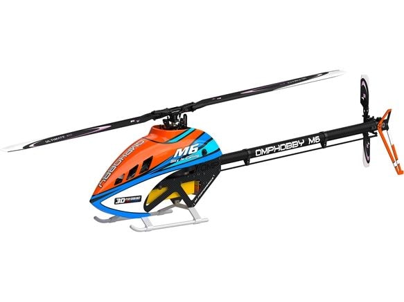 OMPHobby Helikopter M6 Cosmic-Orange Bausatz und Rotorblätt M6 vielseitiger Modellheli