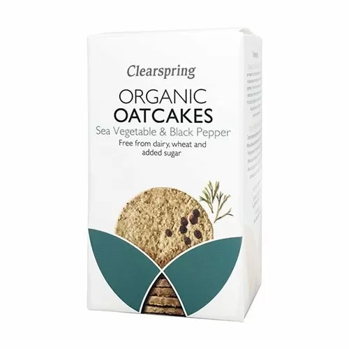Clearspring Havrekiks tang & sort peber Ø - 200 g