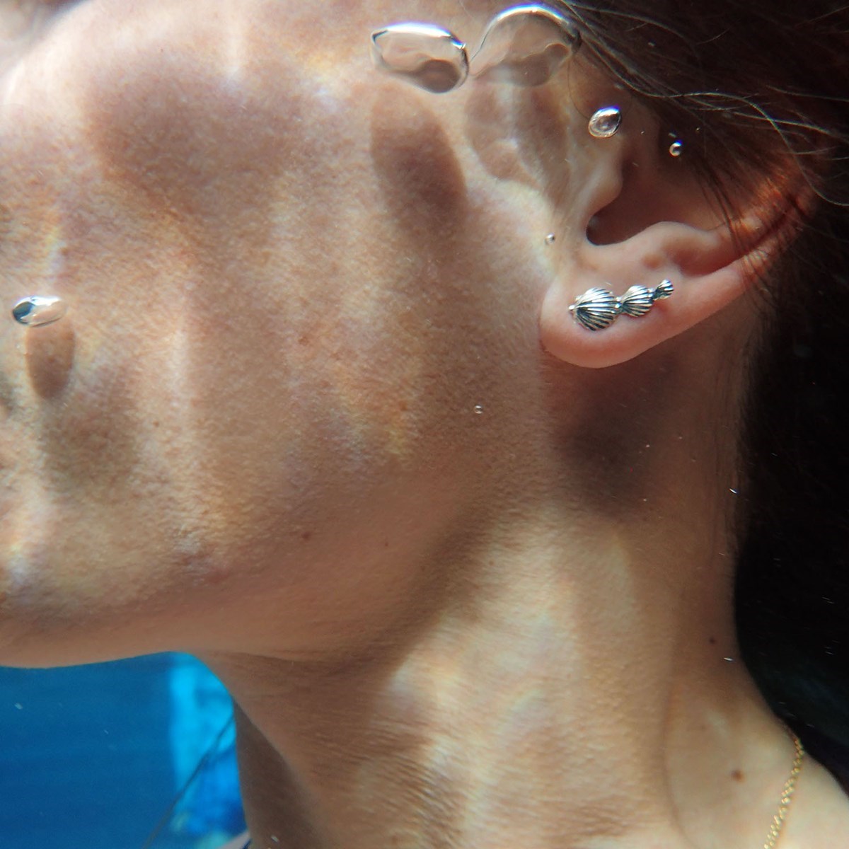 Boucles d'oreilles Coquillage en Vermeil, Jacotte