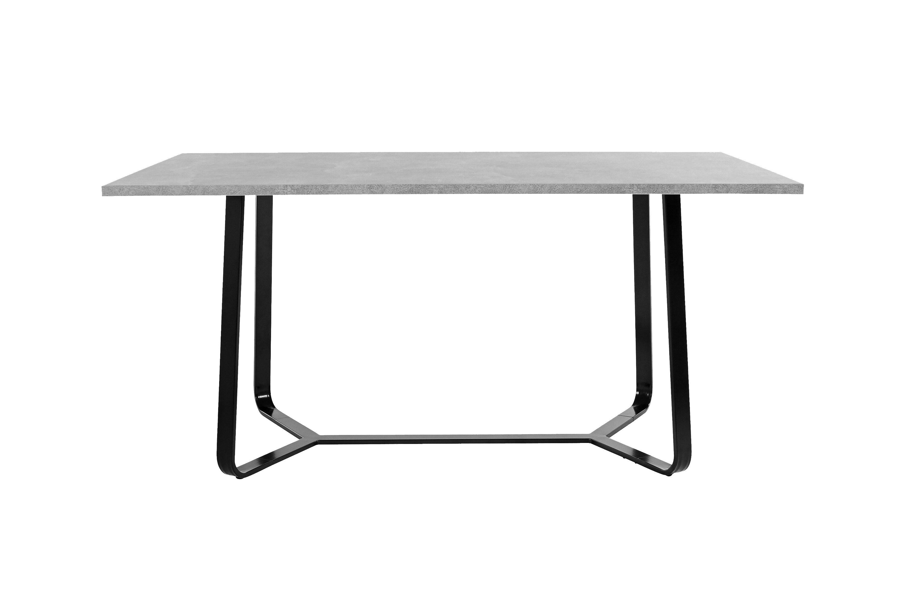 byLIVING Esstisch TALEA, Breite 160 cm, Light Atelier (Beton-Optik)/schwarz