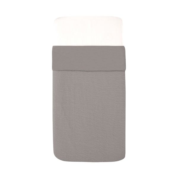 Witlof for Kids Waves Tuck-Inn Ledikantdeken - 60 x 120 cm - Warm Grey