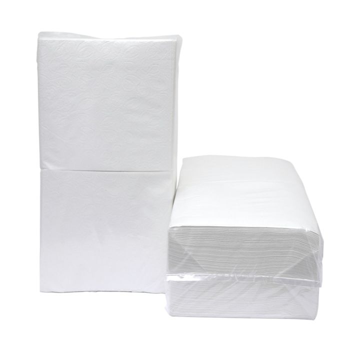 4500st Servetten 1/4vouw wit 32x31.5cm 1 laags cellulose 4500st (140233)