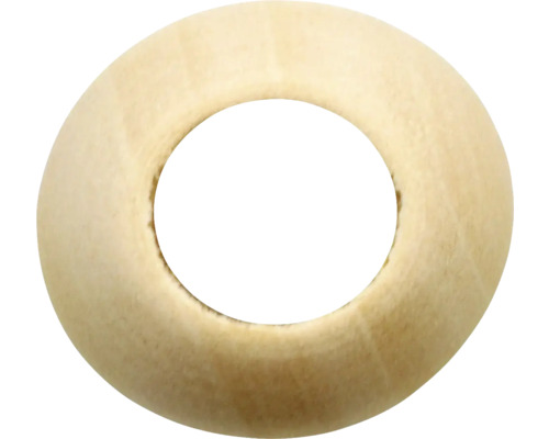 Houten bal met groot gat, 35 mm, 4 stuks