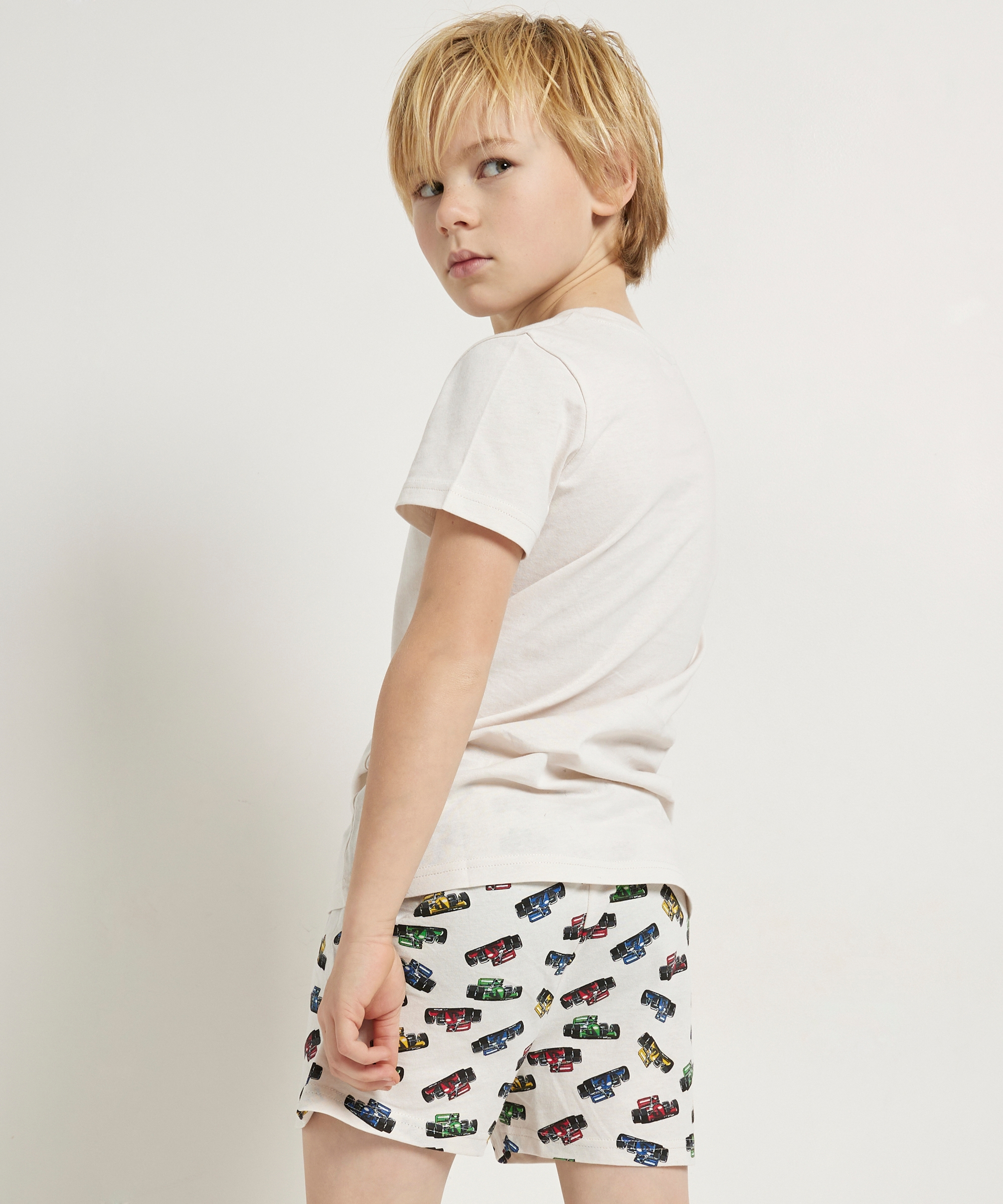 shortama set met print