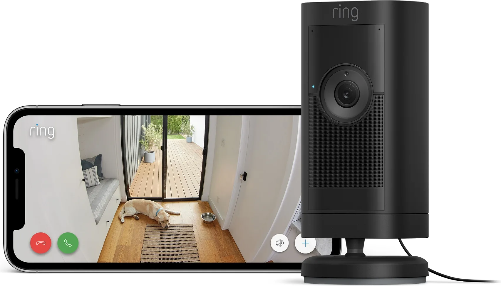 Ring Stick Up Cam Pro Plug-in Noir Caméra de surveillance