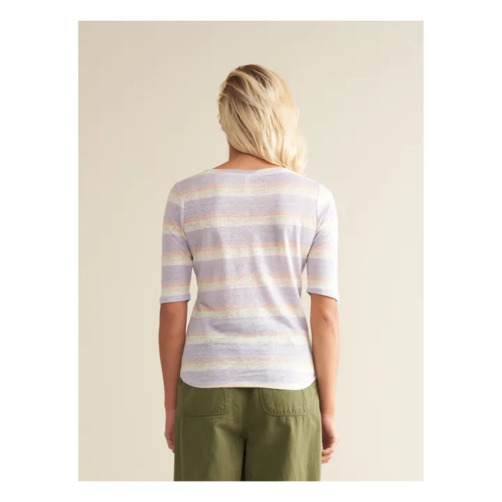 Bellerose T-shirt Seas Rayures Lin - Collection Femme | Lavande
