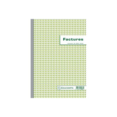 Exacompta - 5 Manifolds Carnets de factures - 50 dupli - A4