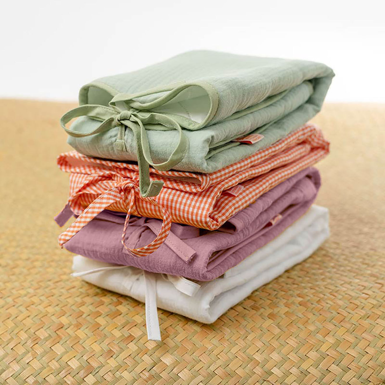 Papate Tapis à Langer Nomade en Coton Bio rose - 65x42 cm