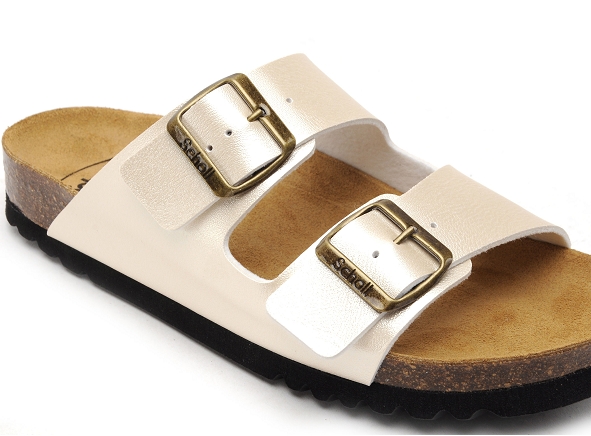 Scholl mules et sabots plats femme josephine 30046 blanc