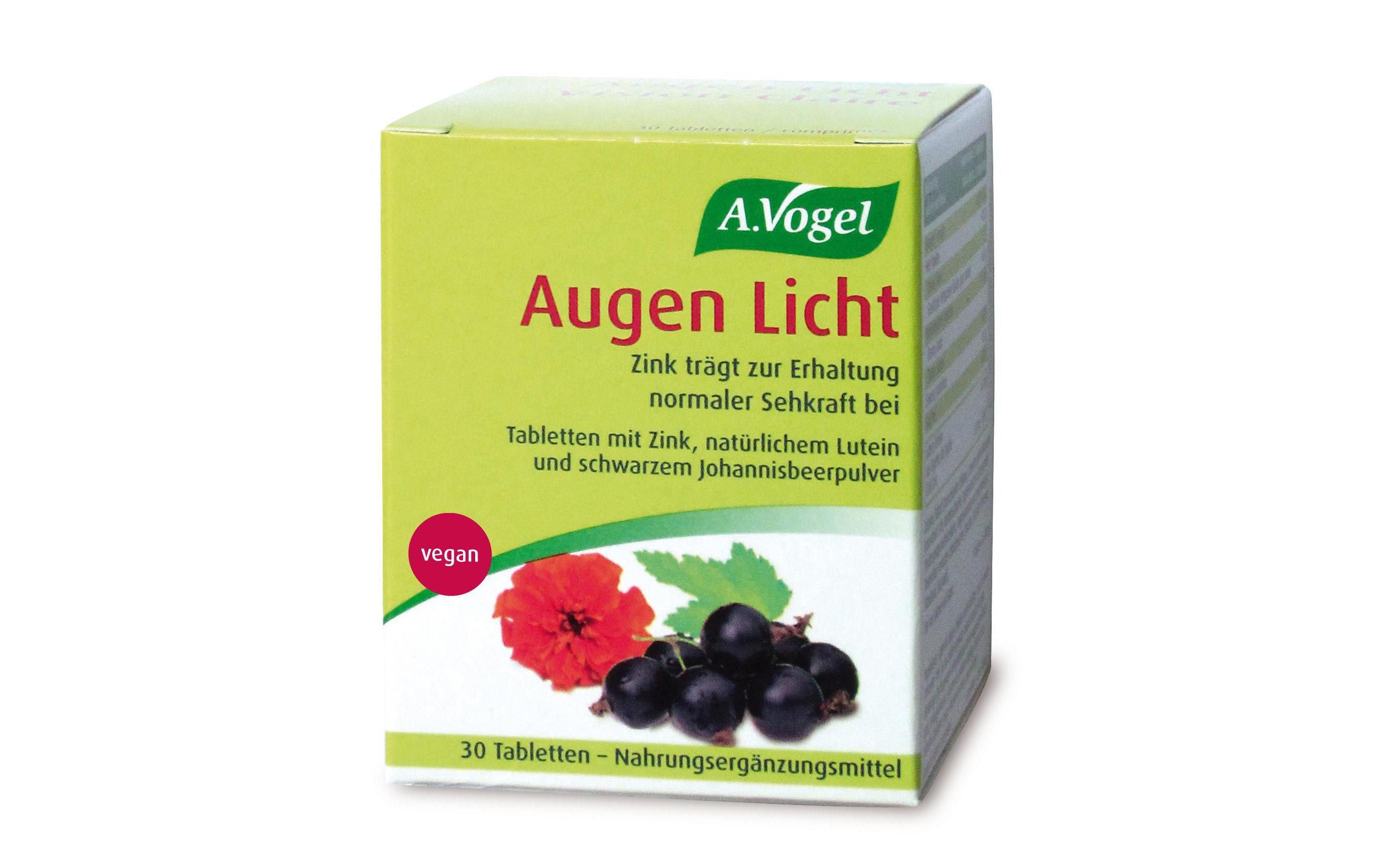 Augen Licht 30 TablettenVegane Nahrungsergänzung mit Lutein