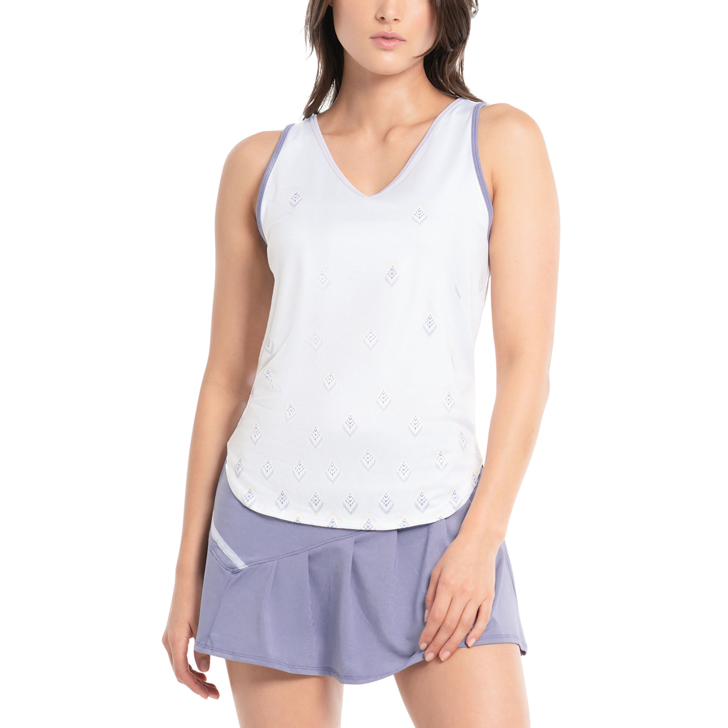 Lucky in Love Breezy Ikat Débardeur Tank Top Femmes - Blanc , Multicouleur