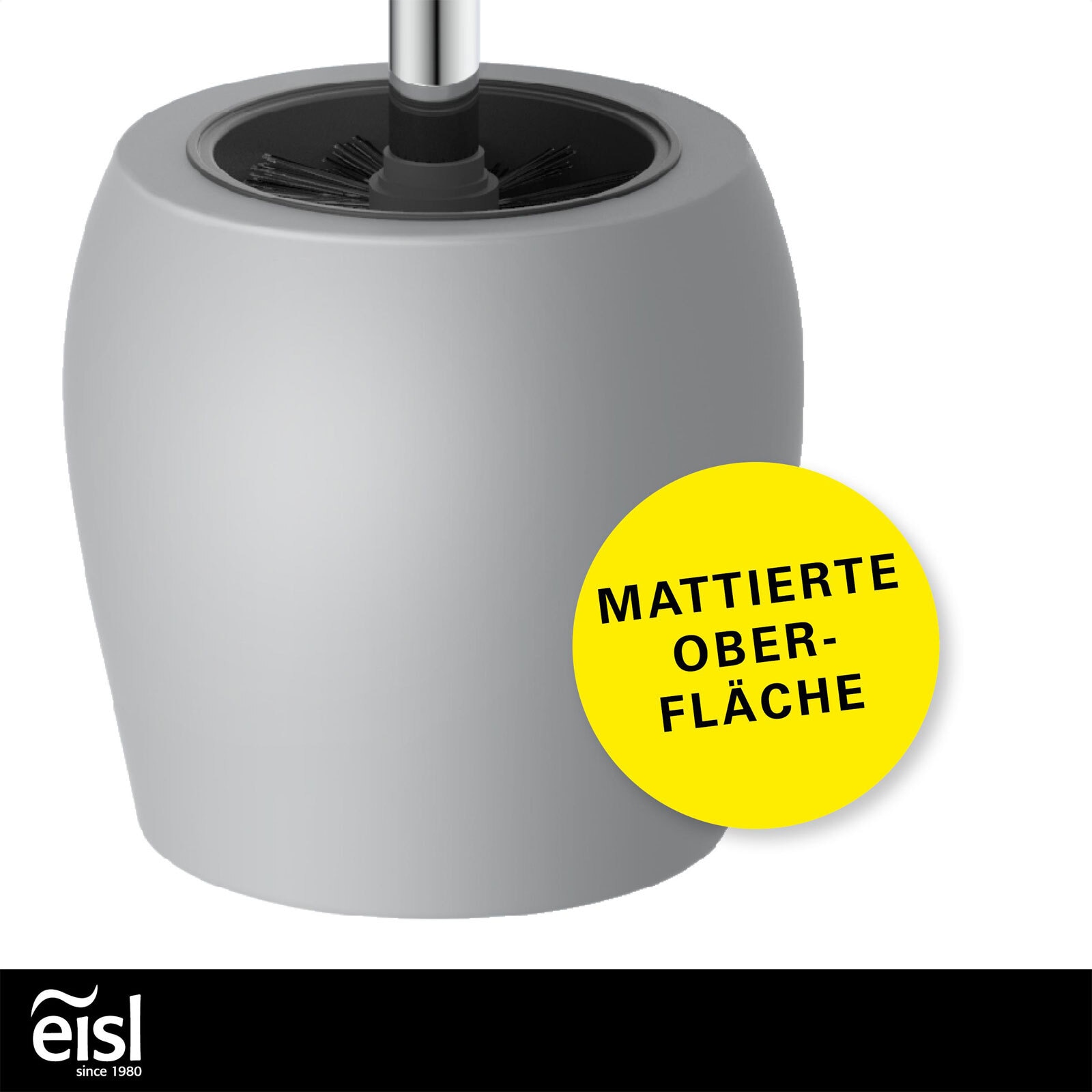 eisl WC-Bürstenhalter grau 12x38x12 cm