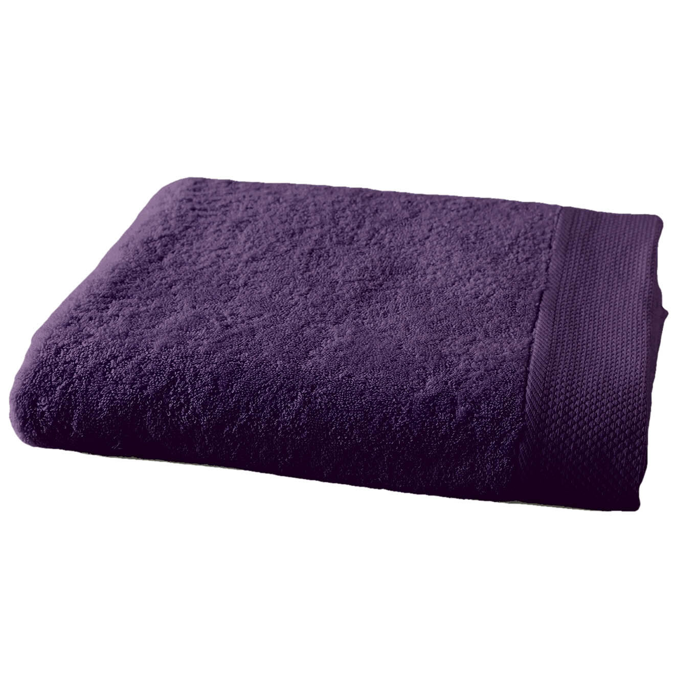 Soft by Perle de Coton Drap de bain aubergine - 100x150 cm