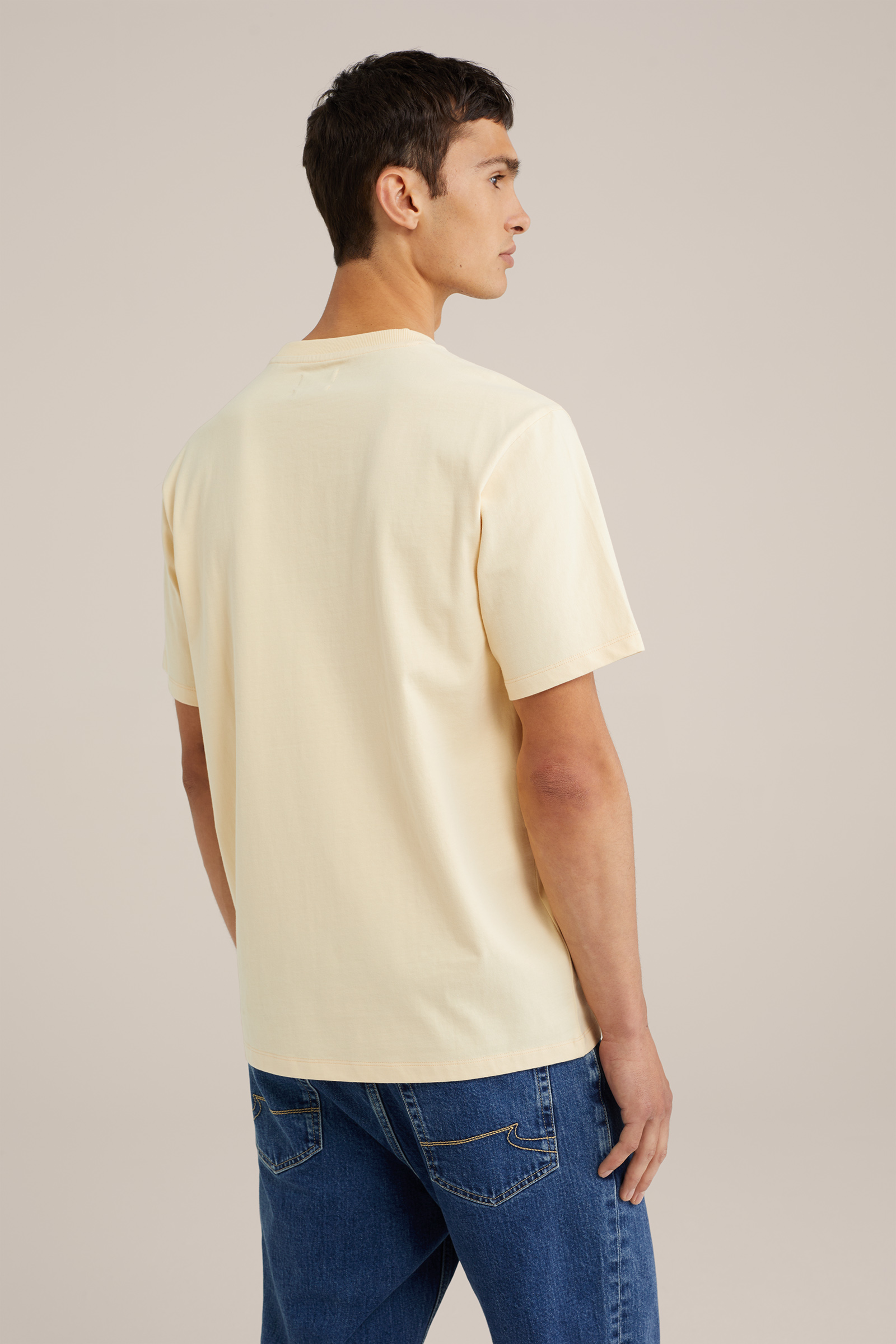 relaxed fit T-shirt WE Fashion Lichtgeel