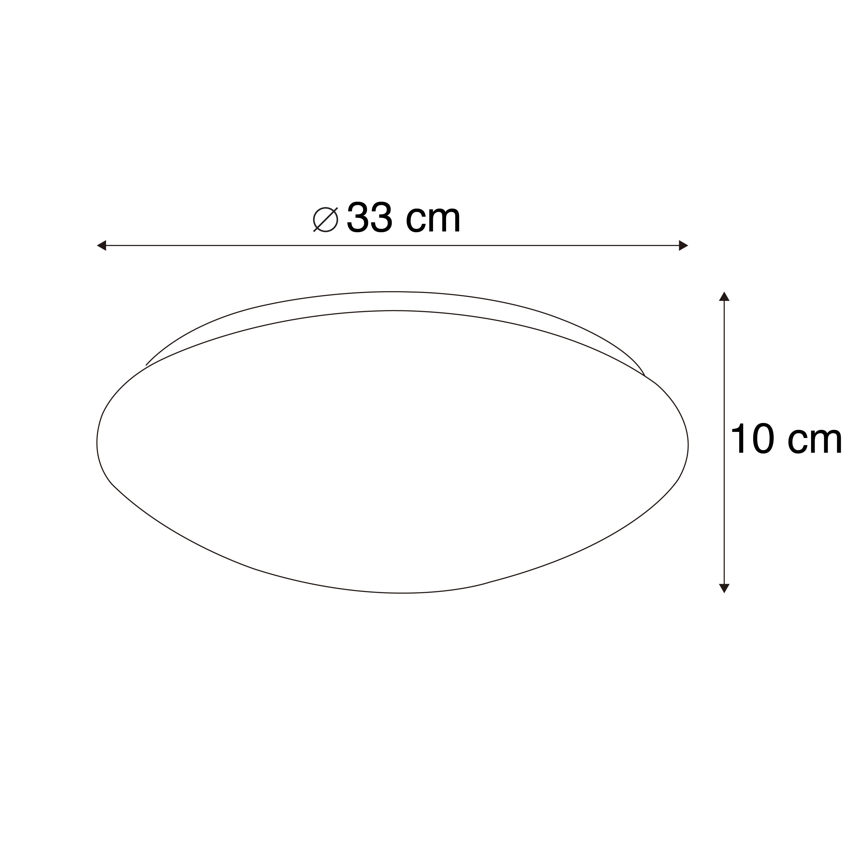 Plafondlamp wit 33 cm incl. LED en dimmer met afstandsbediening - Iene