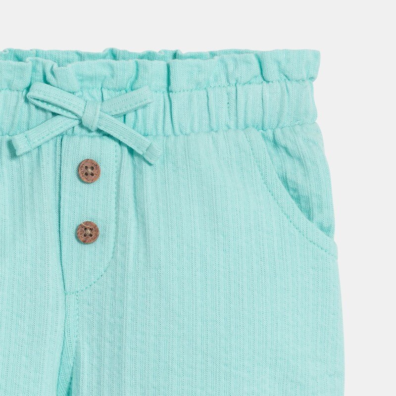 Short coton fantaisie léger bleu bébé fille Bleu