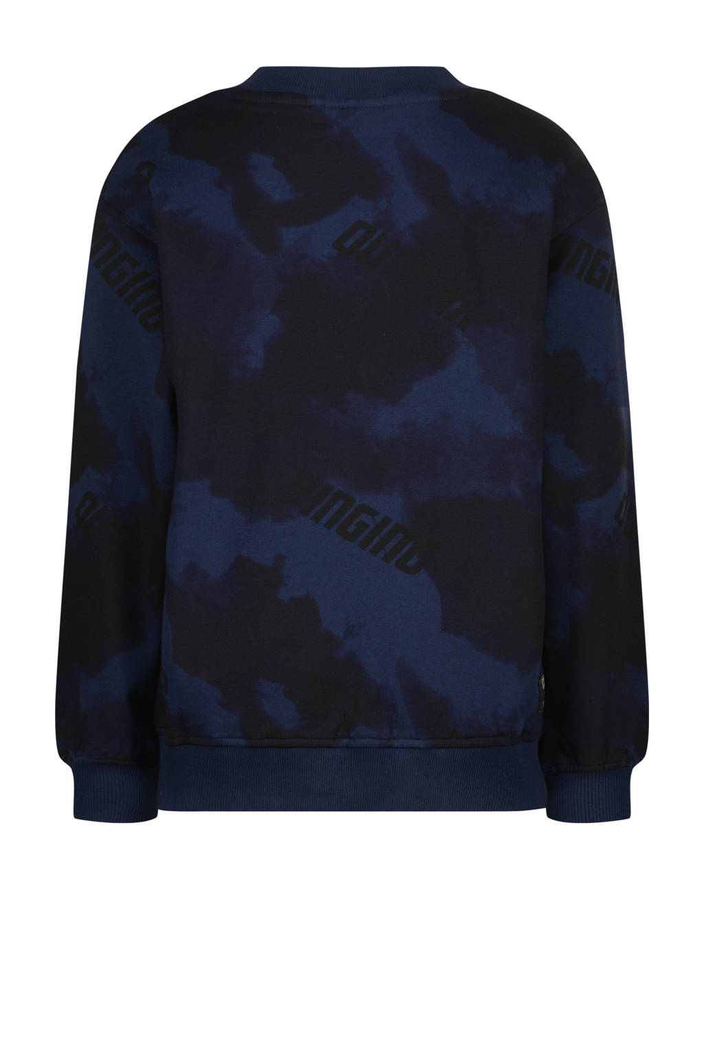 Vingino sweater Nort met all over print donkerblauw