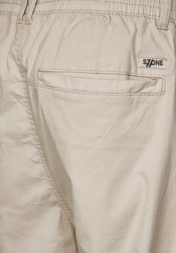 Relaxed Fit Chino Jogger - light sand beige