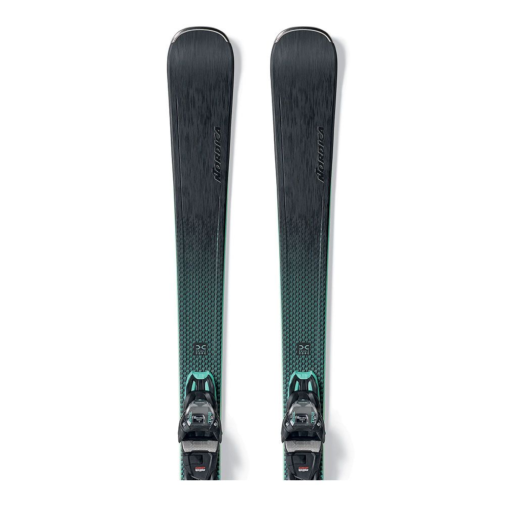 Nordica BELLE DC 78 - Skis all mountain + Fixatons TP2 LIGHT 11 FDT90 black/teal Femme black/teal/tbd