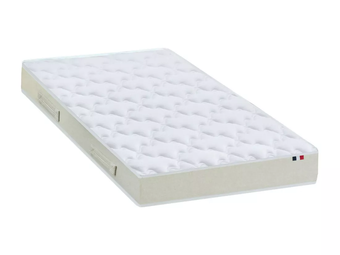Matelas éco-conçu en polylatex recyclé 80 kg/m - Fabrication Française Dimensions - 90 x 190 cm