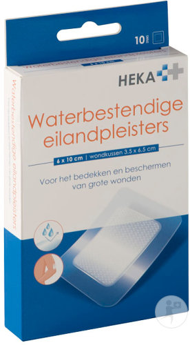 Heka Plast Border Transparant Pansements Adhésifs À Îlot Central Stérile 6x10cm Pièces 10