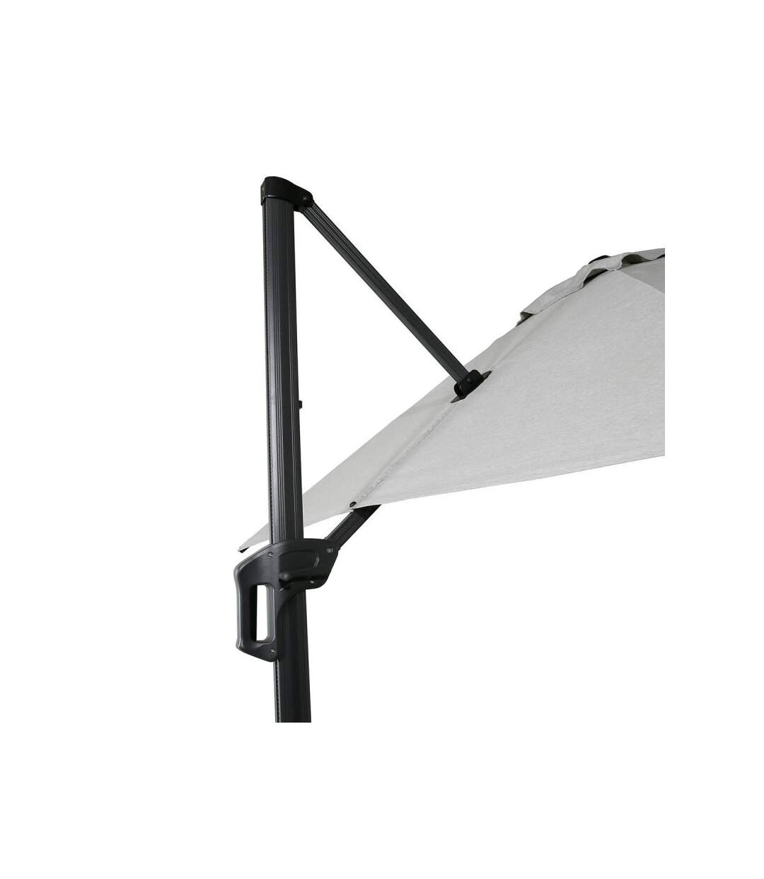 Paris Prix - Parasol Déporté Rotatif grimaud 300cm Gris Clair