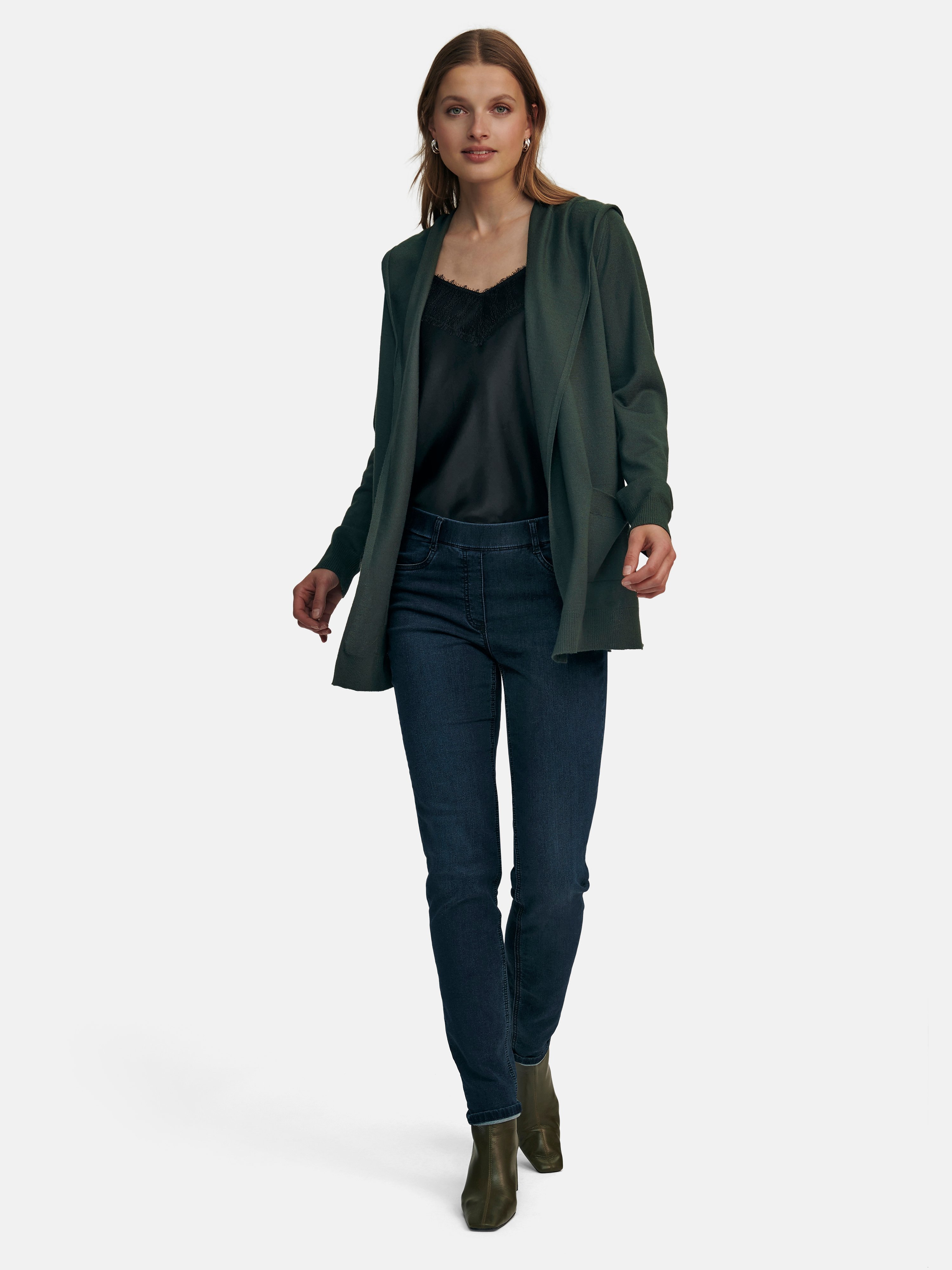 Strickjacke mit Kapuze