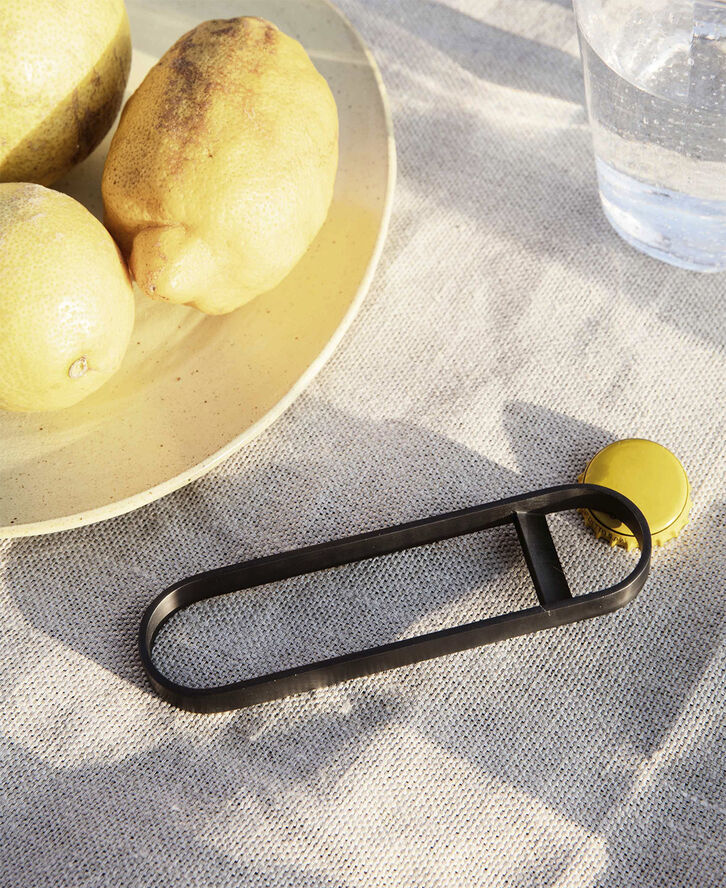ferm LIVING Fein Bottle Opener - Black Brass Black brass