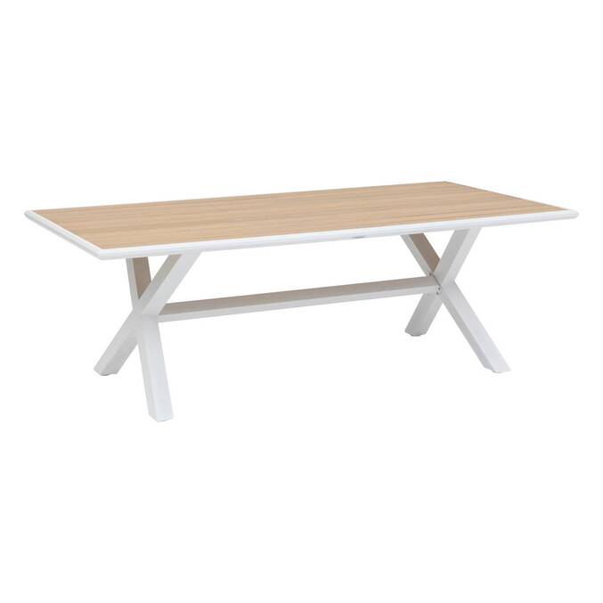 Table de jardin AXIOME Eucalyptus & Blanc