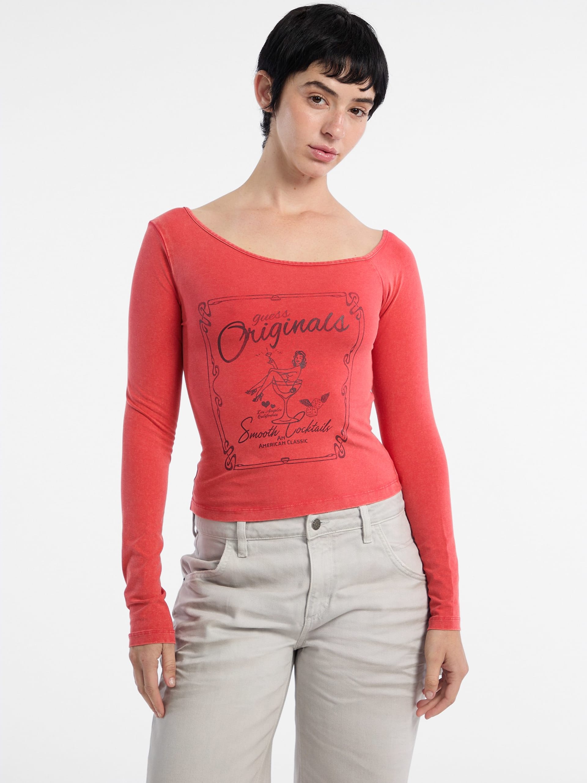 Camiseta ombro a ombro GUESS Originals