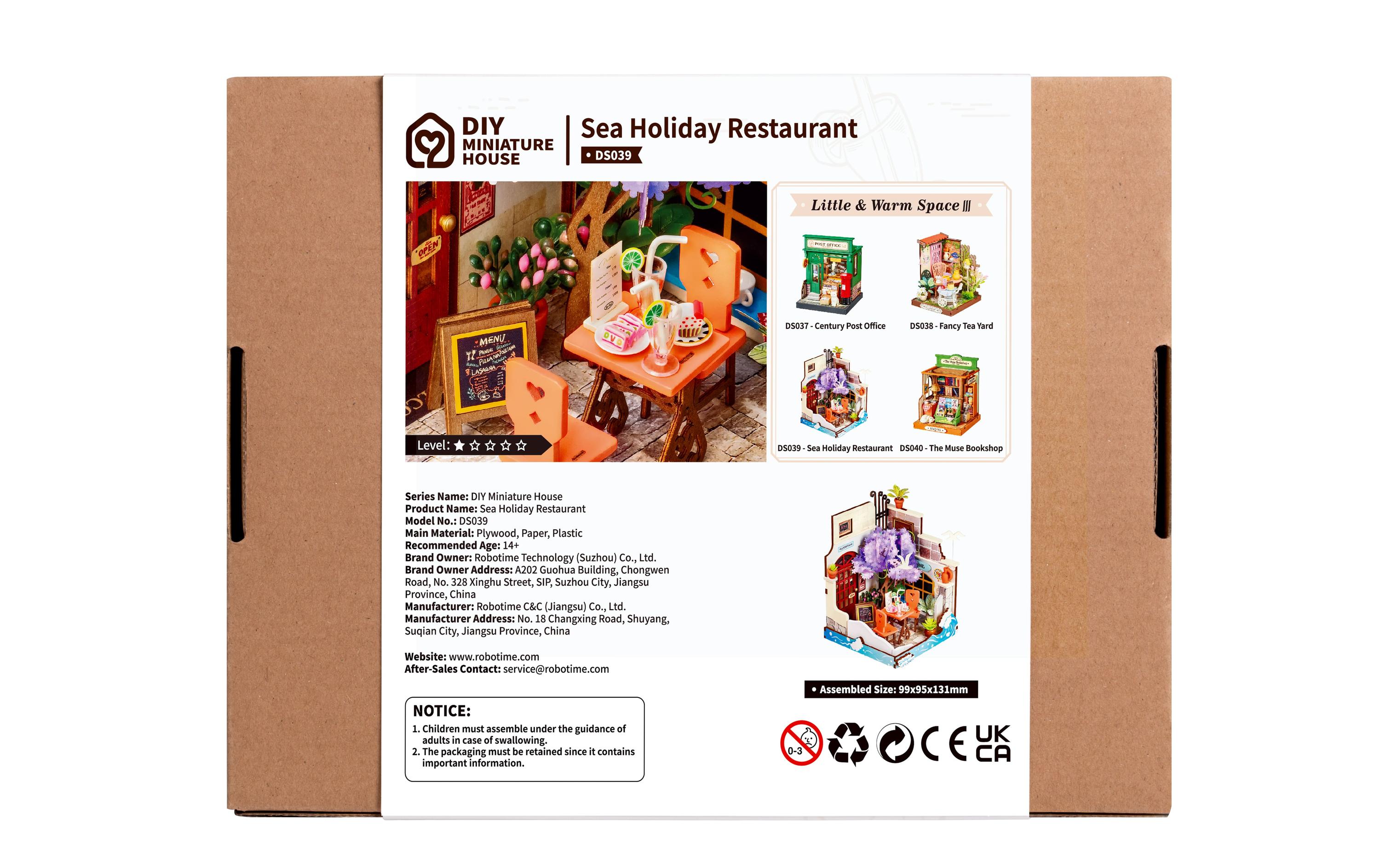 Bausatz Meer Restaurant Ferien3D-Puzzle aus lasergeschnittenen Holzteilen