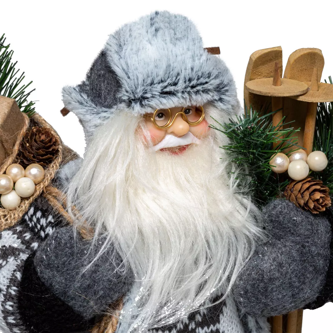 Père Noël déco Traditionnel (H30 cm) Arnold