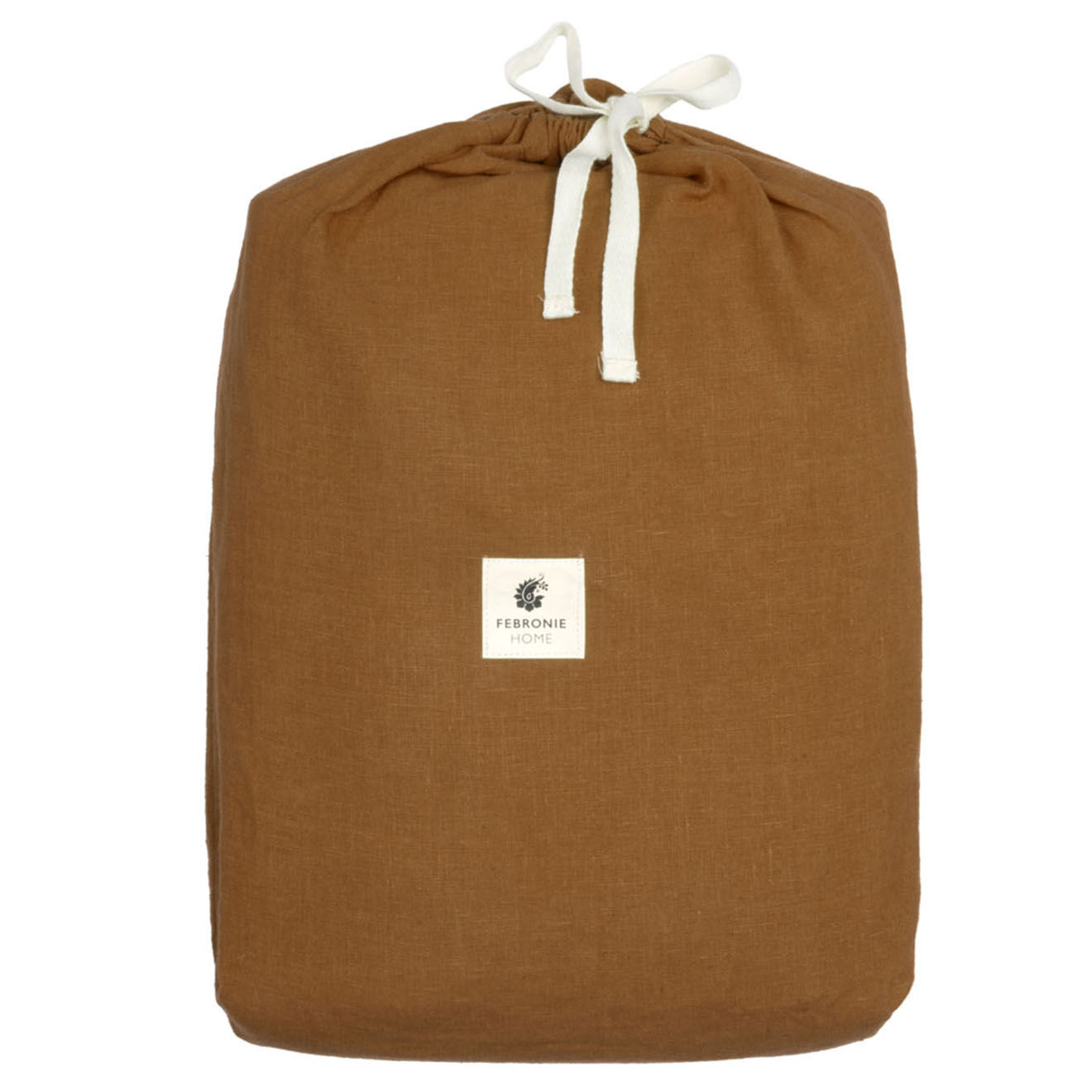 Febronie Home Drap housse 100% Lin Hortense bronze