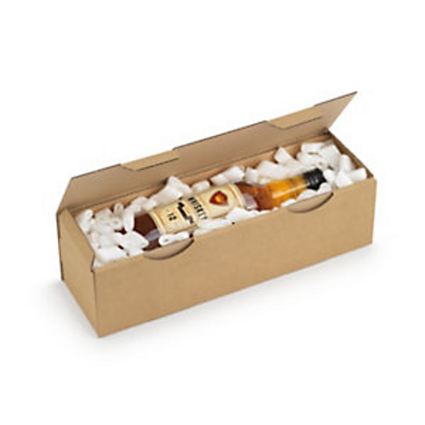 RAJA Boîte d'expédition en carton simple cannelure brun -  33 x 25 x 8 cm - Lot de 50