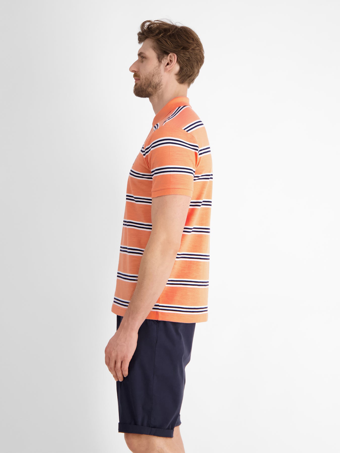 Herren Poloshirt in Rugby-Optik