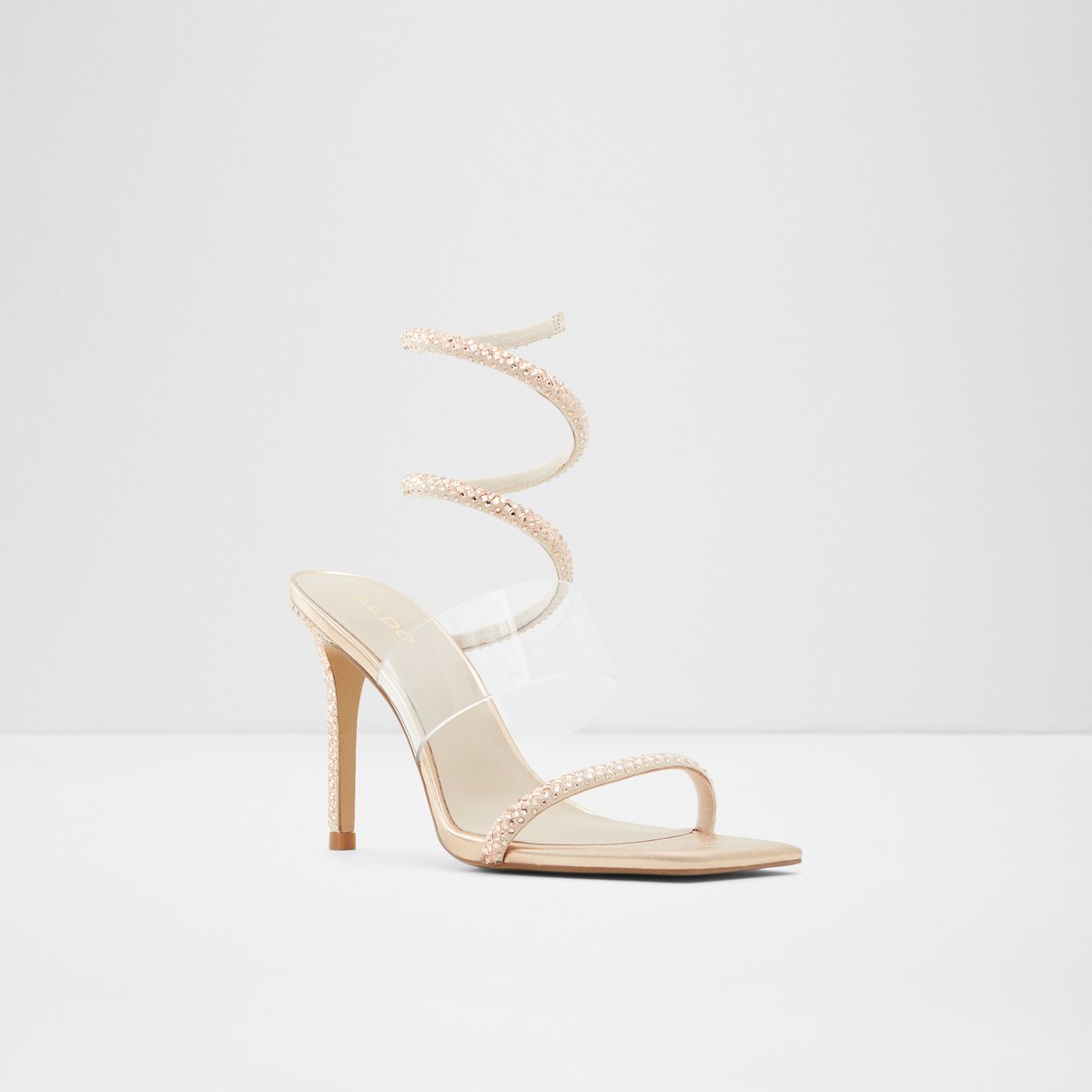 Selima Rose Gold Women Heeled sandals