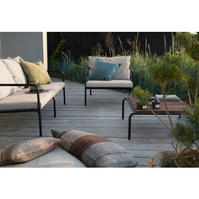 Loungesessel Avon, Schwarz / Grau