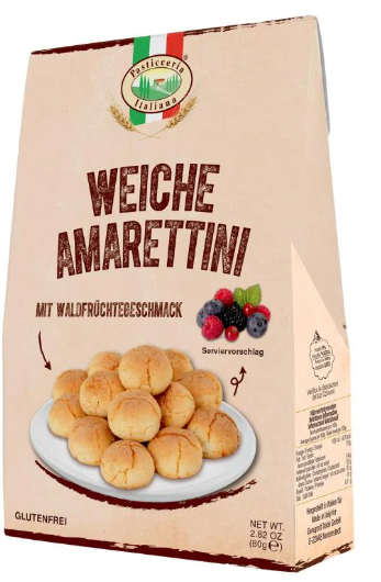 Pasticceria Italiana Weiche Amaretti mit Beeren-Geschmack MHD:31.5.25