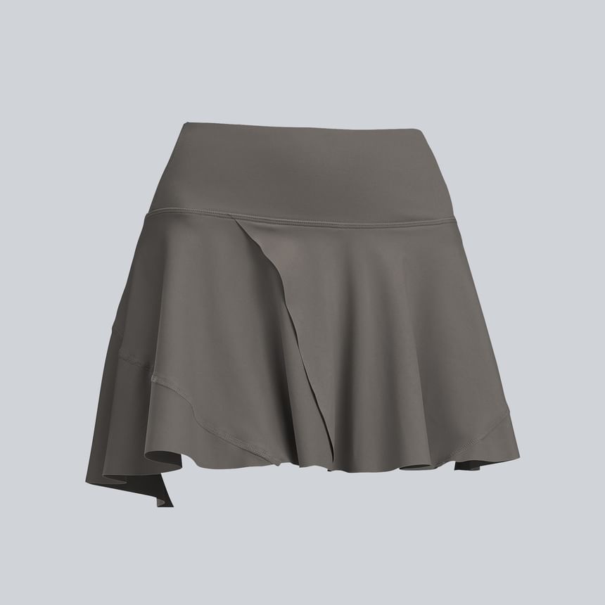 Claduodoe - Effen mini-sportskort met hoge taille